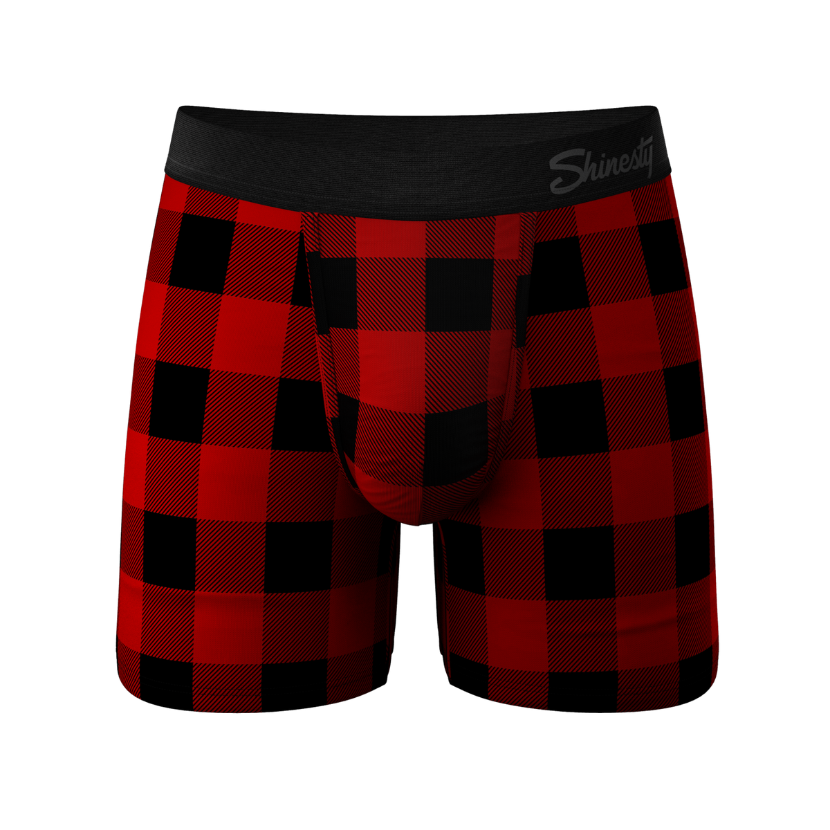 The Red & Black Lumberjack | Buffalo Check Ball Hammock® Pouch Underwear - Shinesty