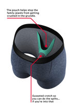 The Blueberry | Blue Heather Ball Hammock® Pouch Underwear - Shinesty