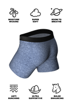 The Blueberry | Blue Heather Ball Hammock® Pouch Underwear - Shinesty
