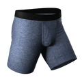 The Blueberry | Blue Heather Ball Hammock® Boxer - Long Leg - Shinesty