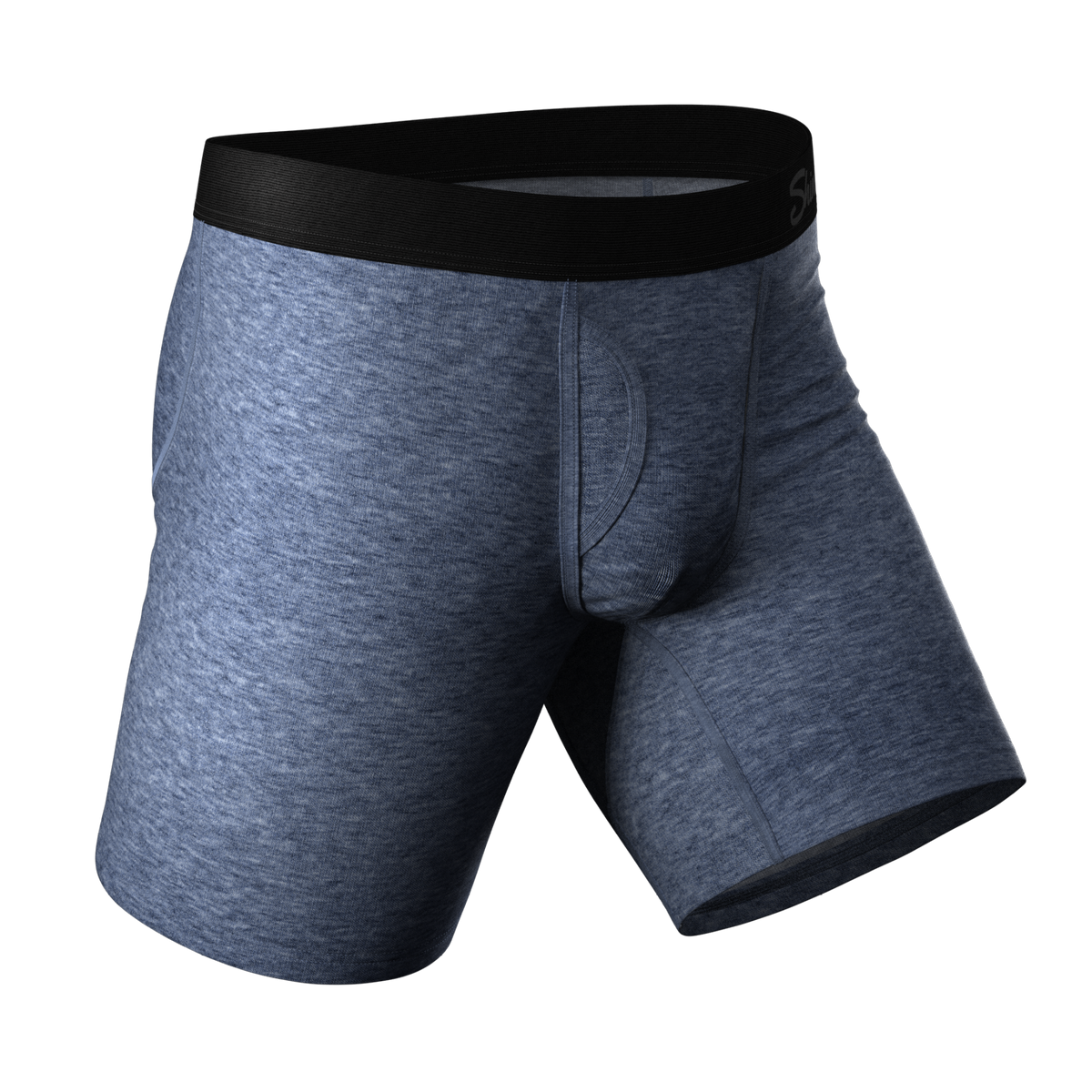 The Blueberry | Blue Heather Ball Hammock® Boxer - Long Leg - Shinesty