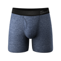The Blueberry | Blue Heather Ball Hammock® Pouch Underwear With Fly - Shinesty