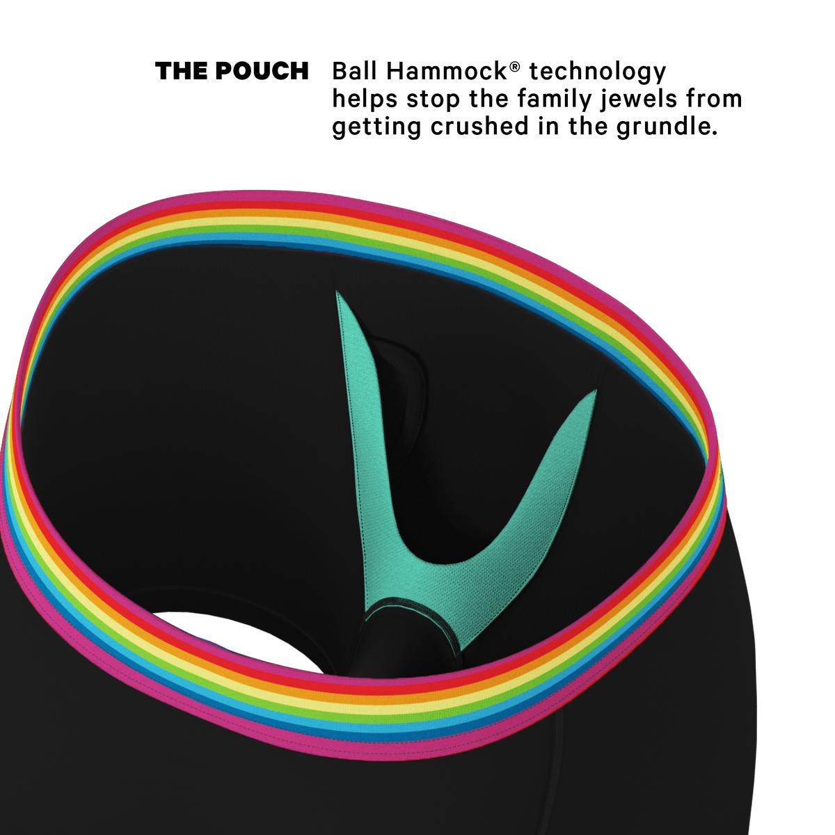 The Bona Fide Pride | Pride Ball Hammock® Pouch Underwear With Fly - Shinesty