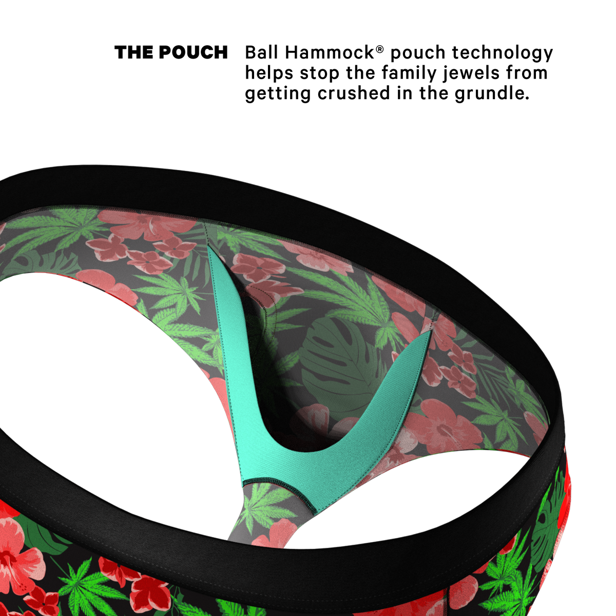 The Bongstera | Tropical Weed Ball Hammock® Pouch Underwear Briefs - Shinesty