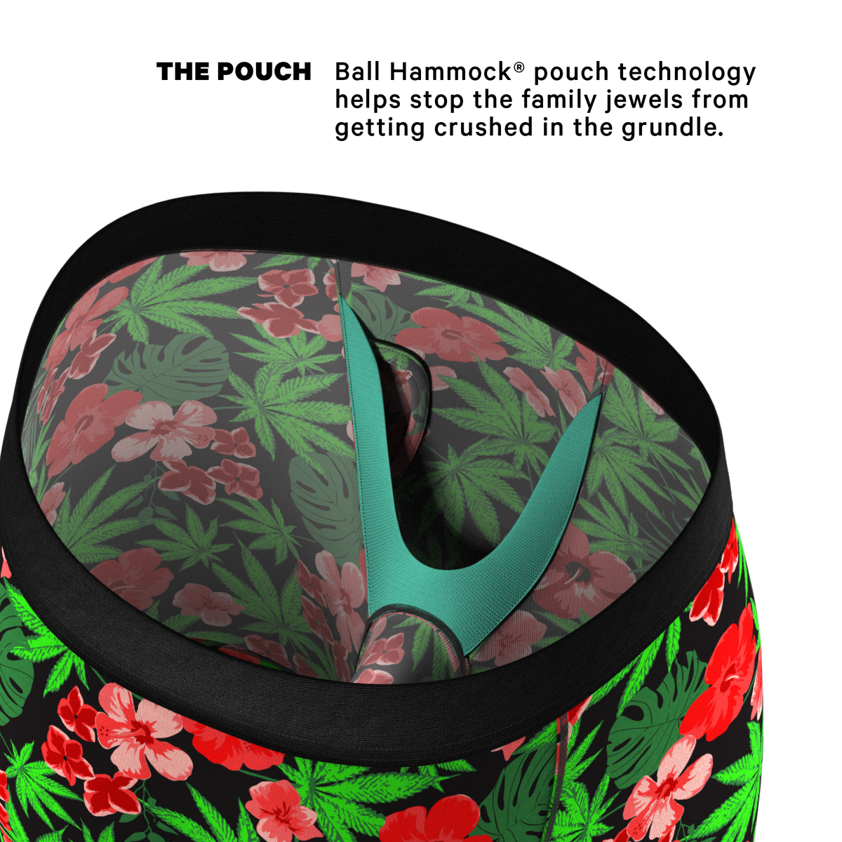 The Bongstera | Tropical Weed Ball Hammock® Boxer - Long Leg - Shinesty