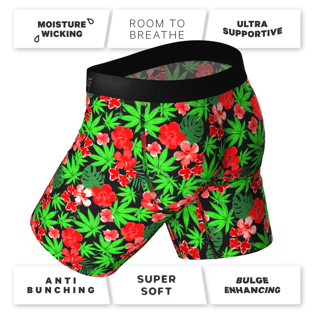 The Bongstera | Tropical Weed Ball Hammock® Boxer - Long Leg - Shinesty