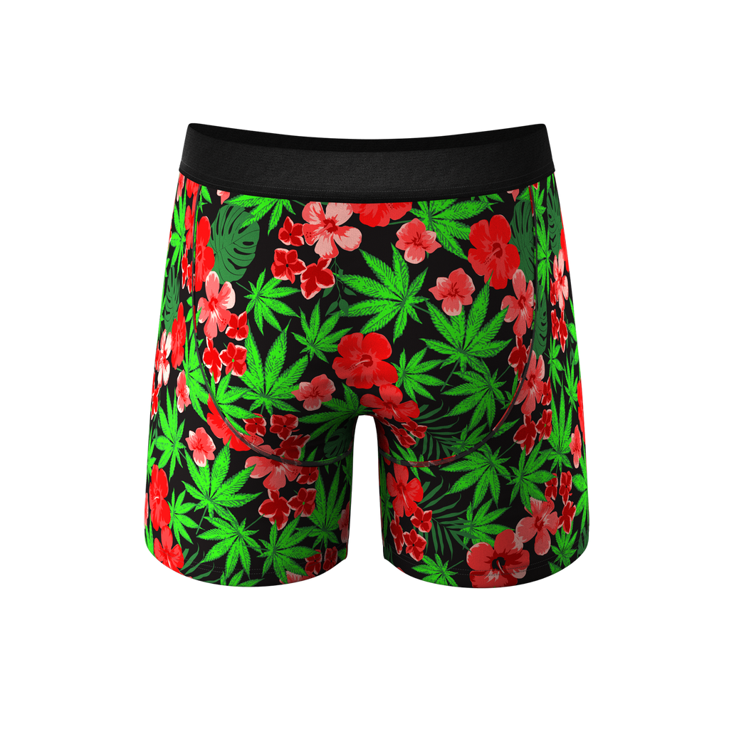 The Bongstera | Tropical Weed Ball Hammock® Pouch Underwear With Fly - Shinesty