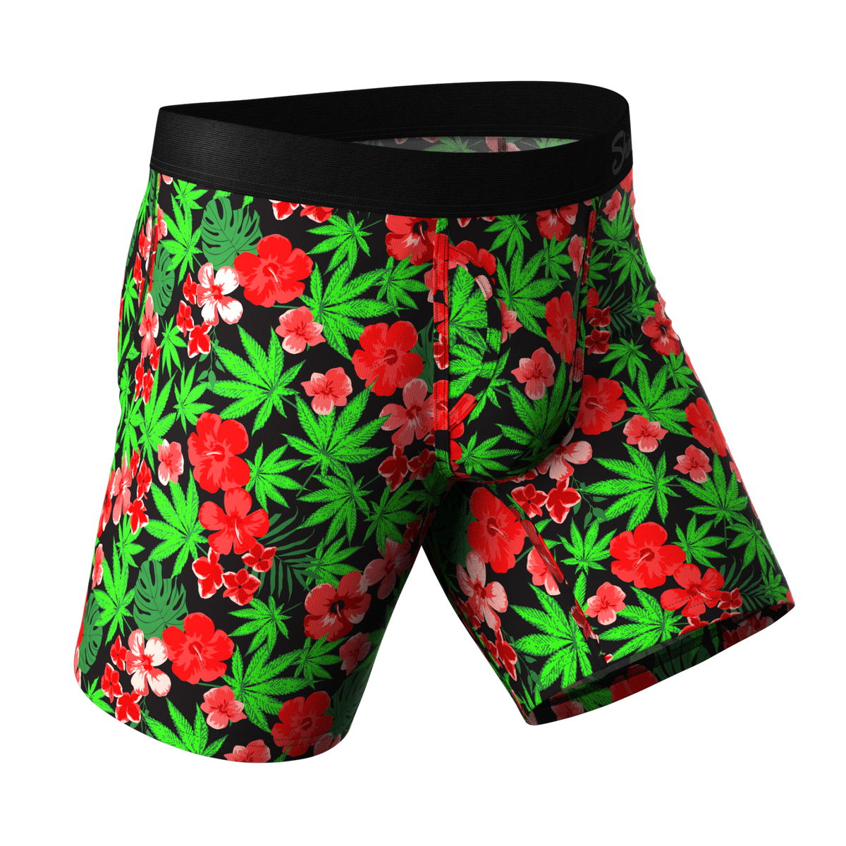 The Bongstera | Tropical Weed Ball Hammock® Boxer - Long Leg - Shinesty