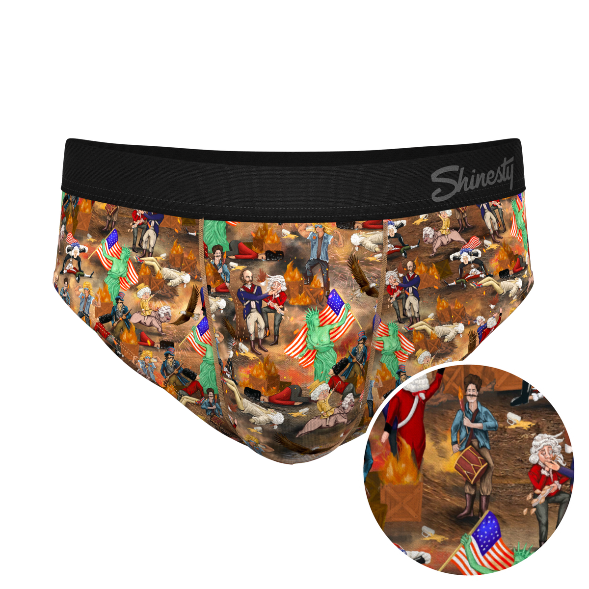 The Boston Tea Bag Party | Patriotic Ball Hammock® Pouch Underwear Briefs - Shinesty