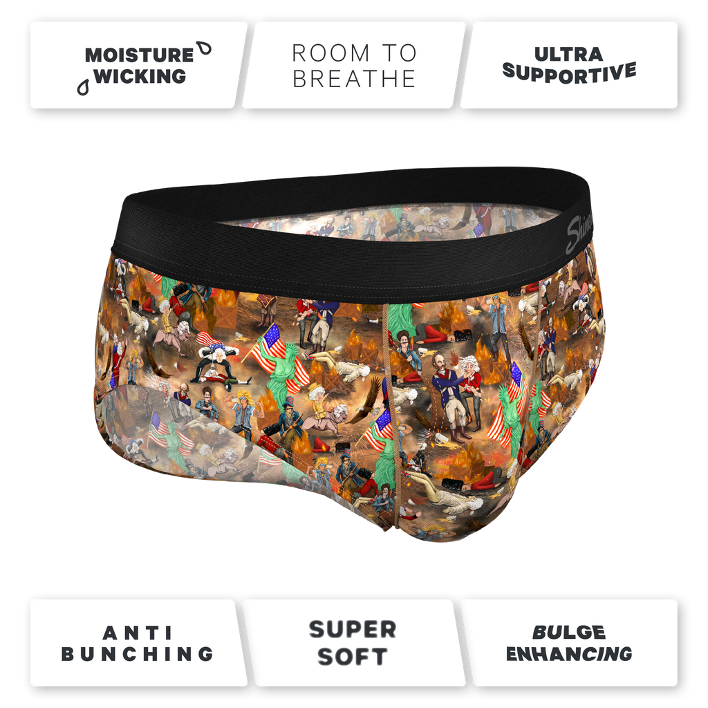 The Boston Tea Bag Party | Patriotic Ball Hammock® Pouch Underwear Briefs - Shinesty