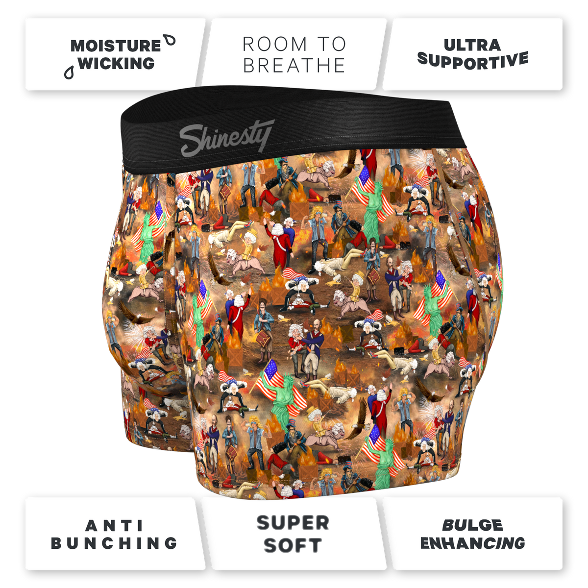 The Boston Tea Bag Party | Patriotic Ball Hammock® Pouch Trunk Underwear - Shinesty