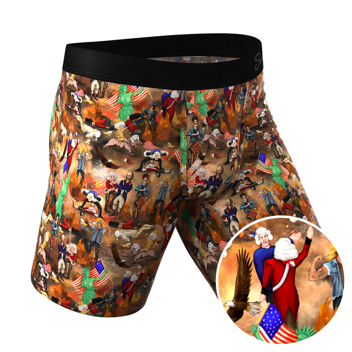 The Boston Tea Bag Party | Patriotic Ball Hammock® Boxer - Long Leg - Shinesty