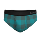 The Plaid And Simple | Green Buffalo Check Ball Hammock® Pouch Underwear Briefs - Shinesty