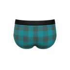 The Plaid And Simple | Green Buffalo Check Ball Hammock® Pouch Underwear Briefs - Shinesty