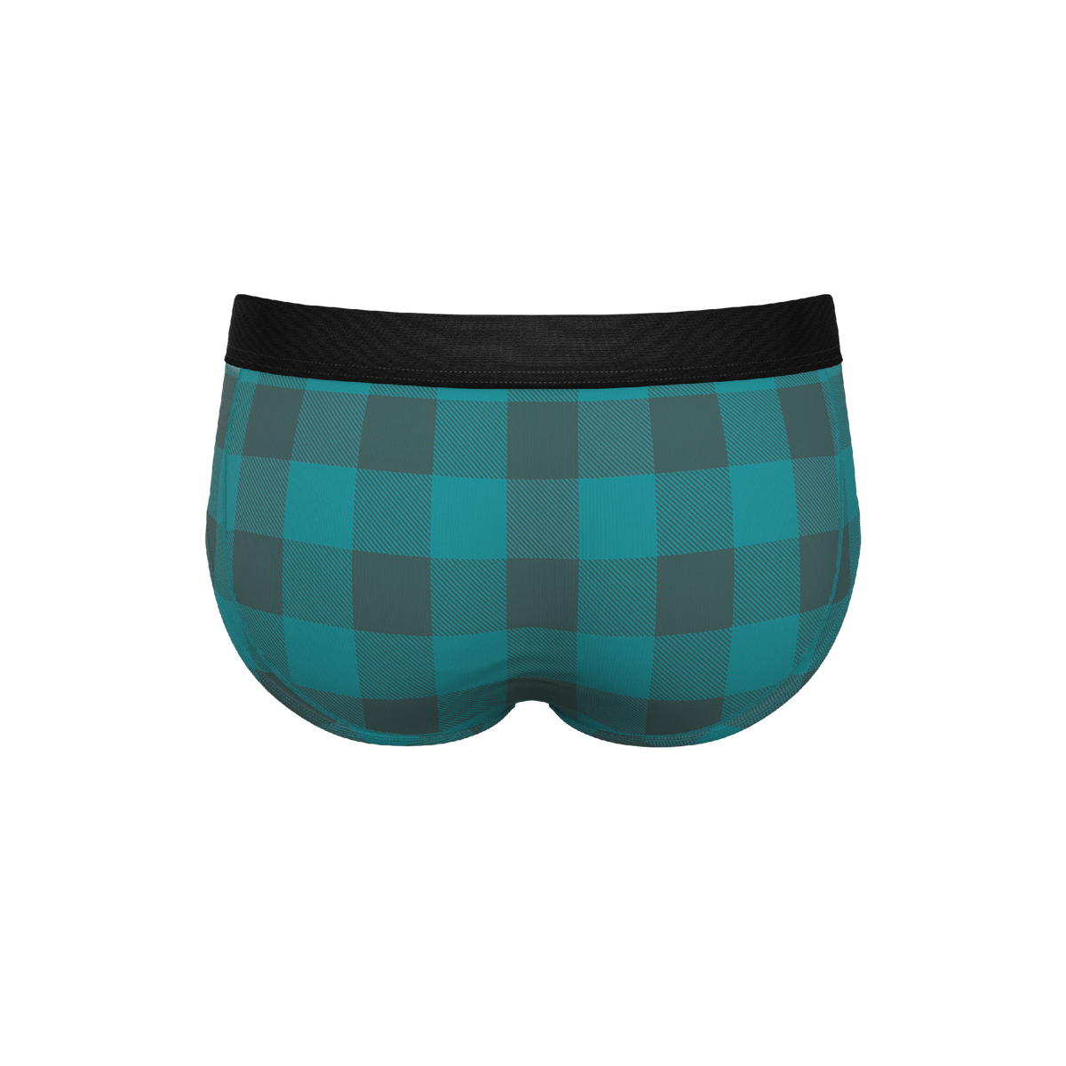 The Plaid And Simple | Green Buffalo Check Ball Hammock® Pouch Underwear Briefs - Shinesty