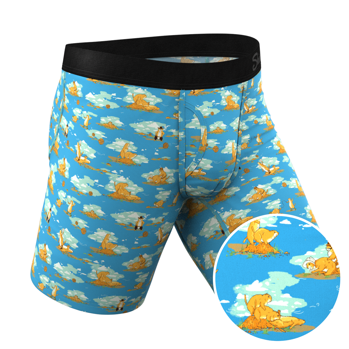 The Brokeback Mounted | Prairie Dog Ball Hammock® Boxer - Long Leg - Shinesty