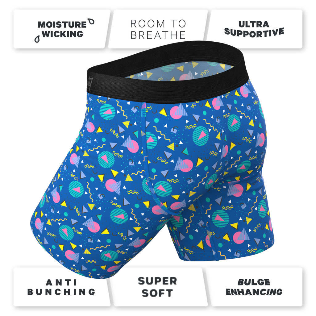 The Bus Stop | Retro Shapes Ball Hammock® Boxer - Long Leg - Shinesty