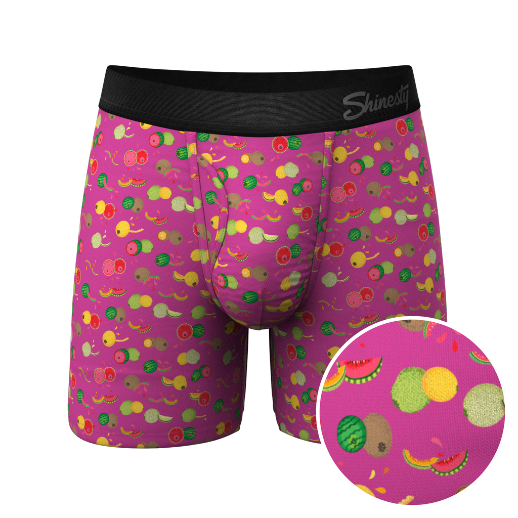 The Check Your Melons | Breast Cancer Awareness Ball Hammock® Pouch Underwear With Fly - Shinesty