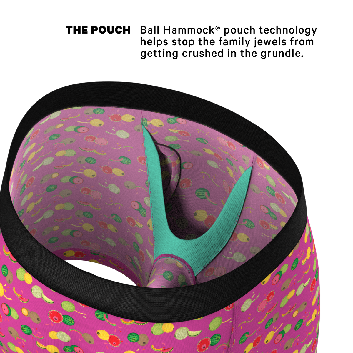 The Check Your Melons | Breast Cancer Awareness Ball Hammock® Pouch Underwear With Fly - Shinesty
