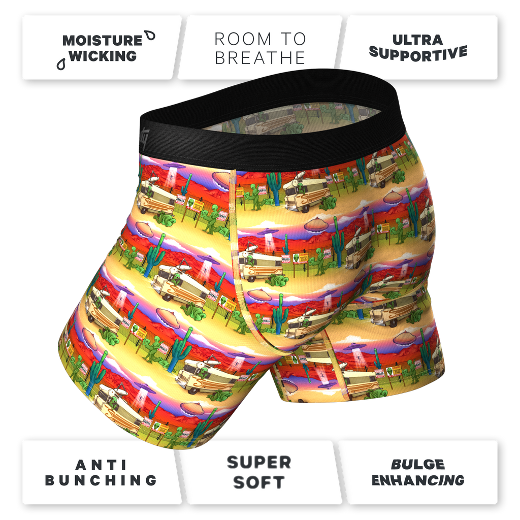 The Close Encounter | Alien Ball Hammock® Pouch Underwear With Fly - Shinesty