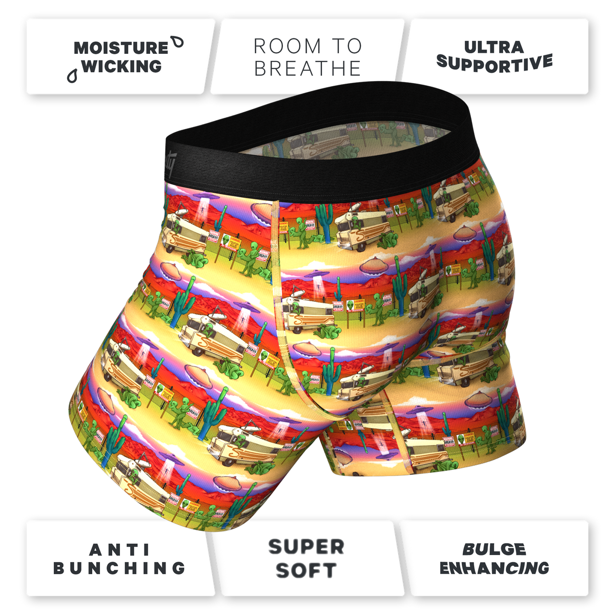 The Close Encounter | Alien Ball Hammock® Pouch Underwear With Fly - Shinesty