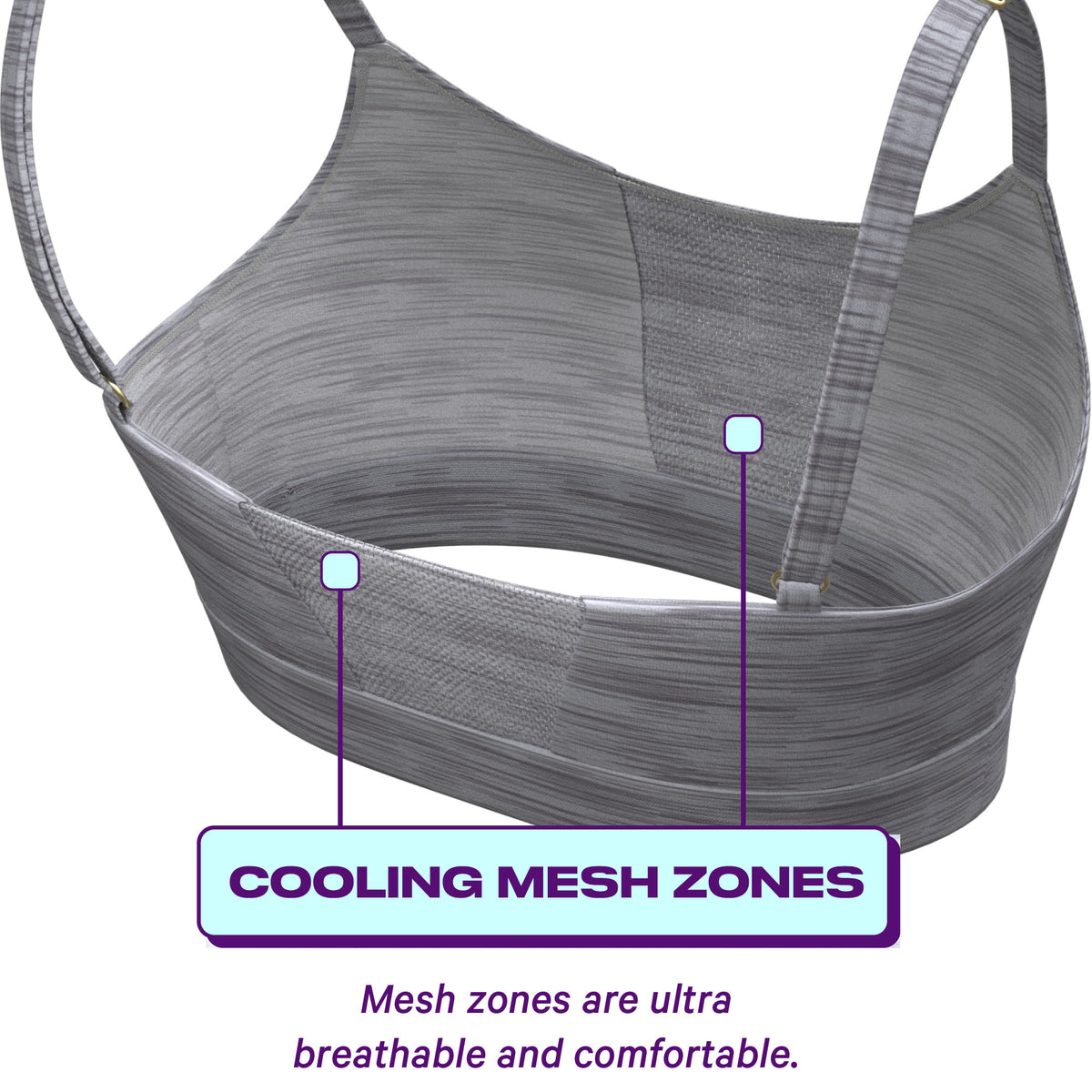 The Storm Cloud | Grey paradICE™ Boob Hammock™ Cooling Bralette - Shinesty