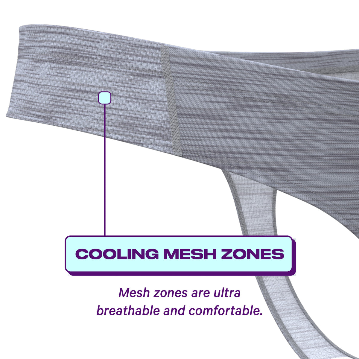 The Storm Cloud | Grey paradICE™ Cooling Thong - Shinesty