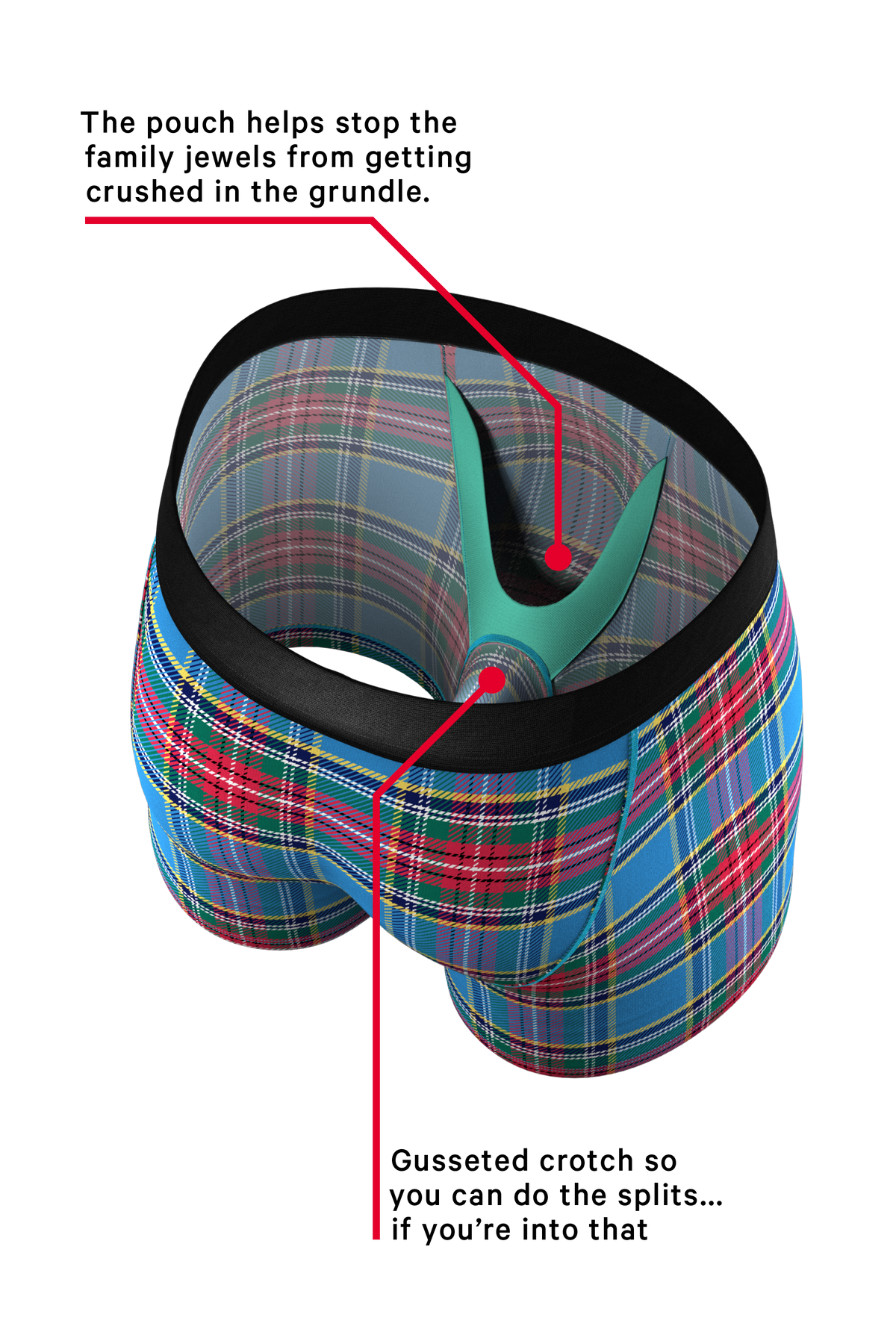 The Crisscross Applesauce | Plaid Ball Hammock® Pouch Underwear - Shinesty