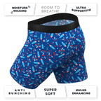 The Crotch Rocket | USA Firecracker Ball Hammock® Boxer - Long Leg - Shinesty