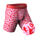 The Cupid Shuffle | Glow in the Dark Valentines Day Ball Hammock® Boxer - Long Leg - Shinesty