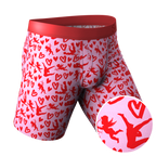 The Cupid Shuffle | Glow in the Dark Valentines Day Ball Hammock® Boxer - Long Leg - Shinesty