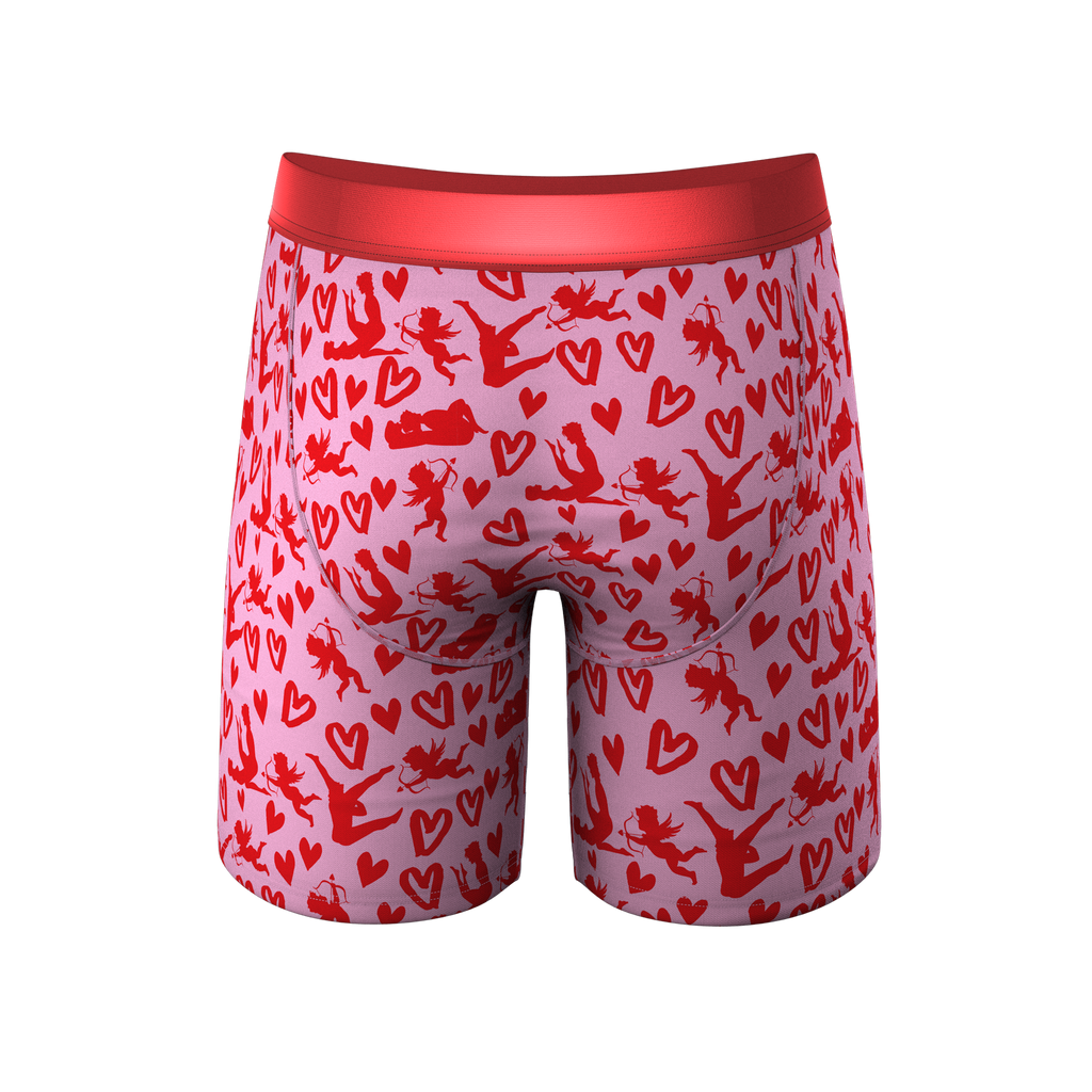 The Cupid Shuffle | Glow in the Dark Valentines Day Ball Hammock® Boxer - Long Leg - Shinesty