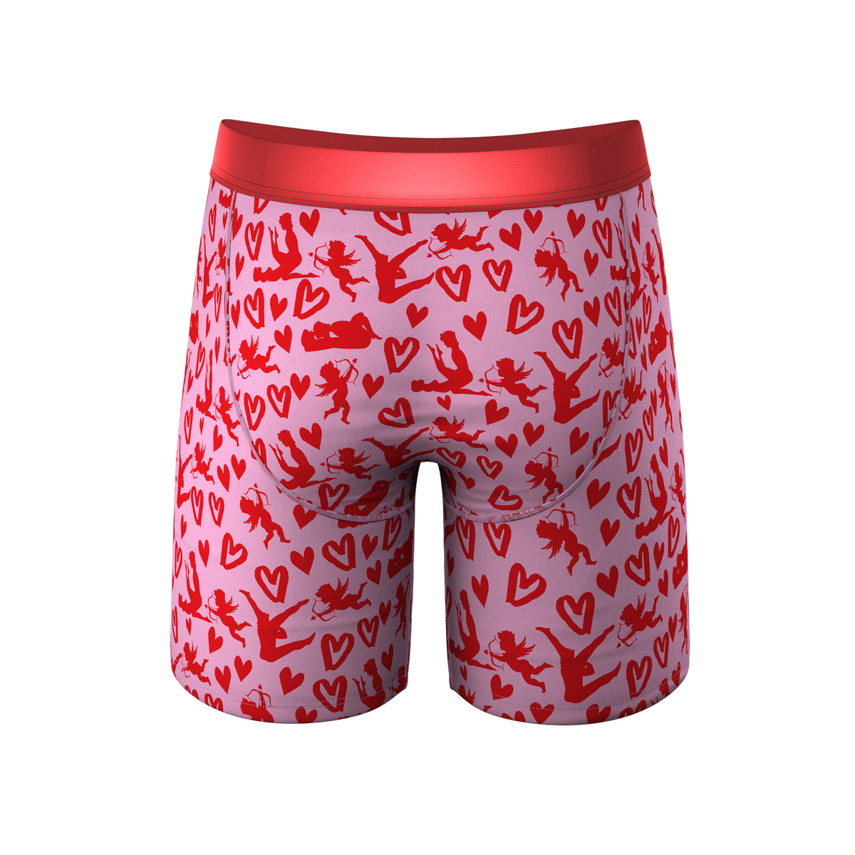 The Cupid Shuffle | Glow in the Dark Valentines Day Ball Hammock® Boxer - Long Leg - Shinesty