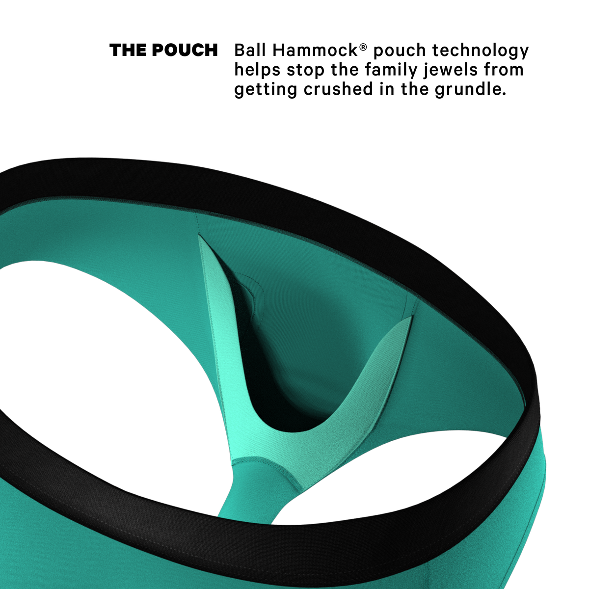 The Cyantific Theory | Turquoise Ball Hammock® Pouch Underwear Briefs - Shinesty