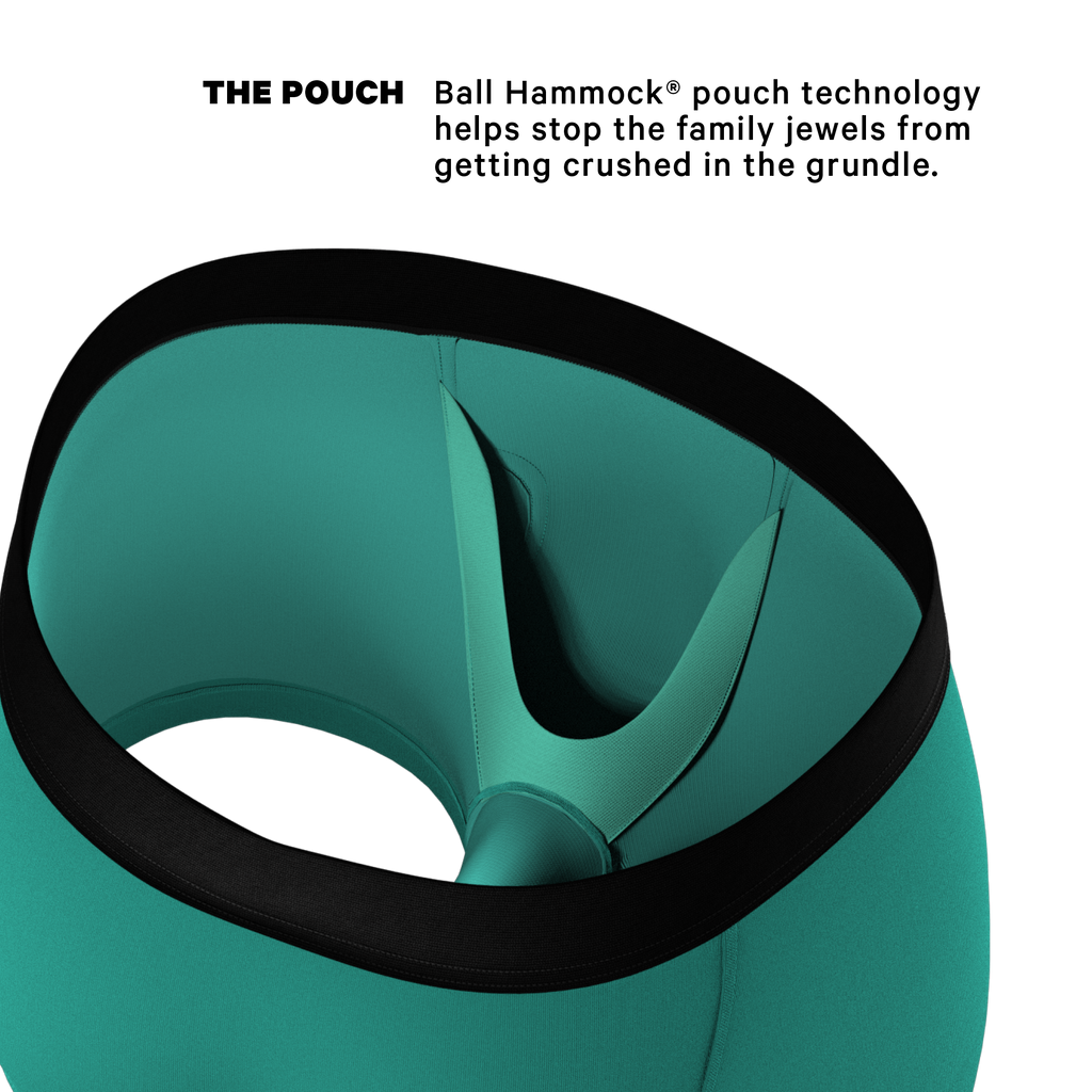 The Cyantific Theory | Turquoise Ball Hammock® Pouch Trunks Underwear - Shinesty