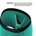The Cyantific Theory | Turquoise Ball Hammock® Pouch Underwear With Fly - Shinesty