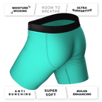 The Cyantific Theory | Turquoise Ball Hammock® Boxer - Long Leg - Shinesty
