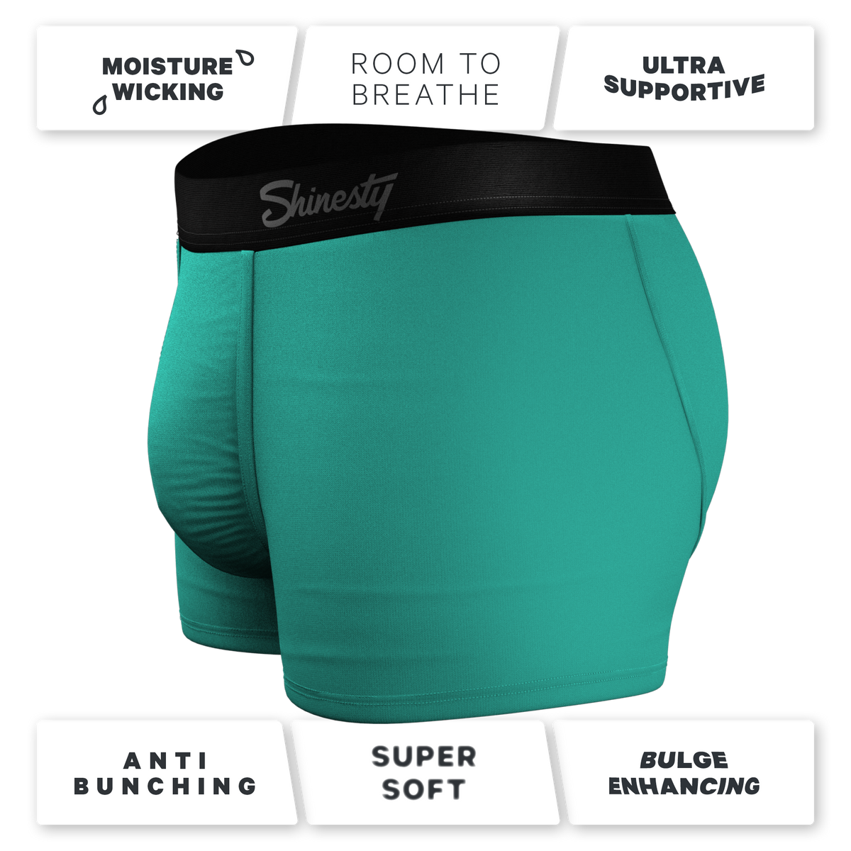 The Cyantific Theory | Turquoise Ball Hammock® Pouch Trunks Underwear - Shinesty