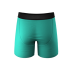 The Cyantific Theory | Turquoise Ball Hammock® Pouch Underwear With Fly - Shinesty