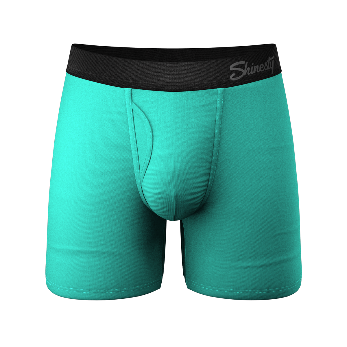 The Cyantific Theory | Turquoise Ball Hammock® Pouch Underwear With Fly - Shinesty
