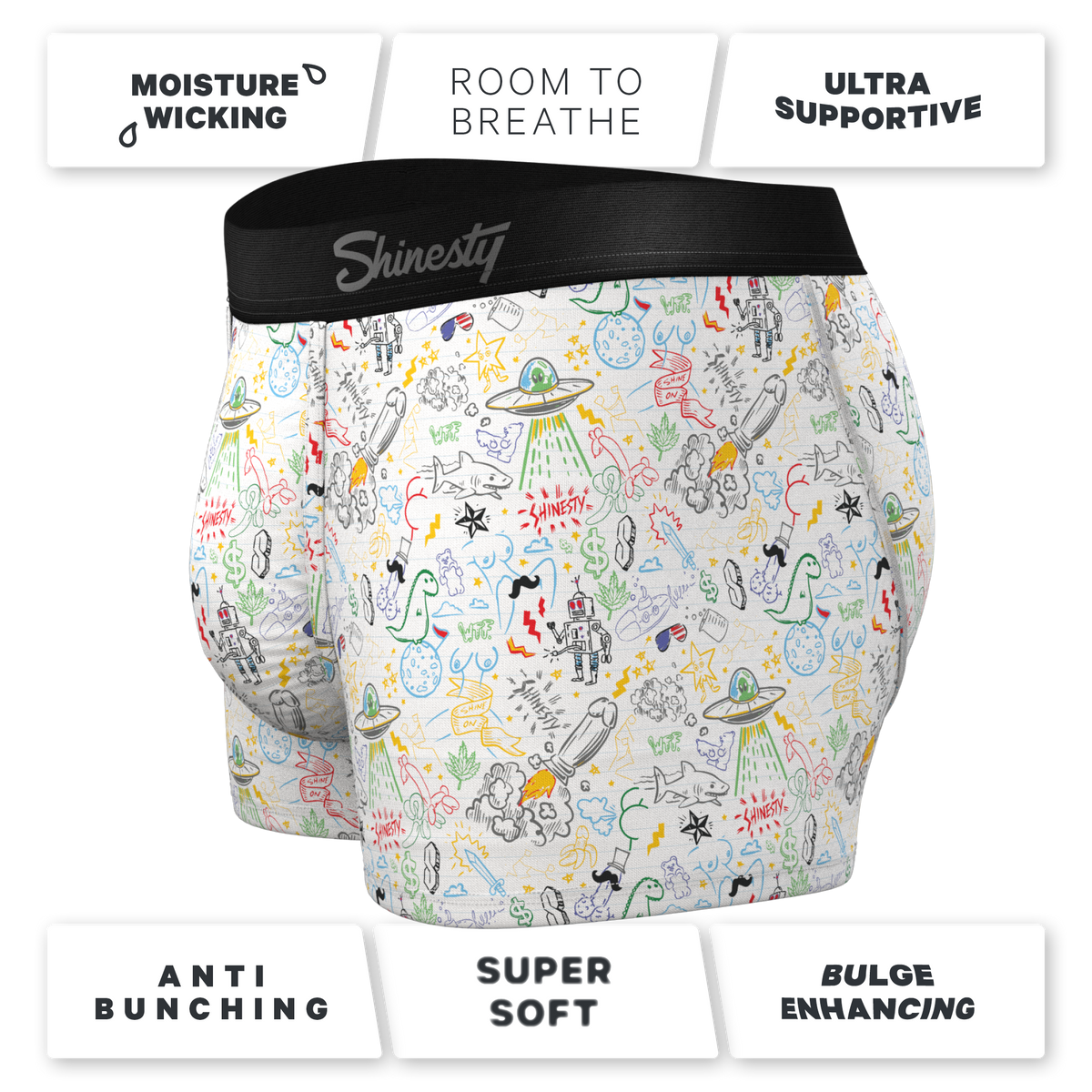 The Daily Detention | Doodle Ball Hammock® Pouch Trunk Underwear - Shinesty