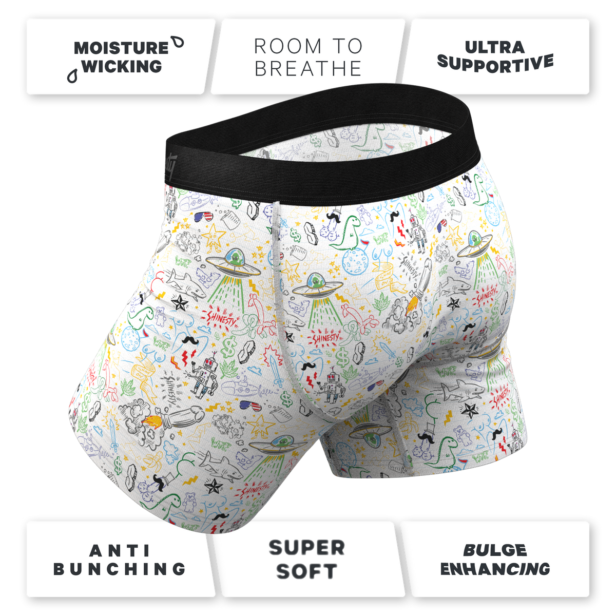 The Daily Detention | Doodle Ball Hammock® Pouch Underwear - Shinesty