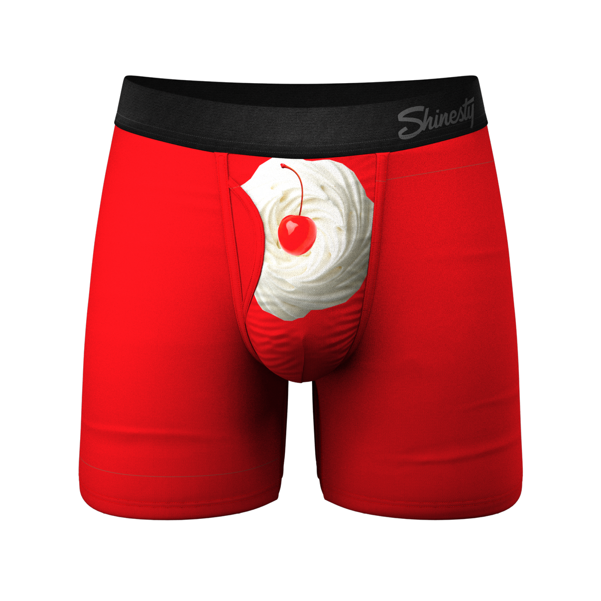 The Darcy | Whipped Cream Ball Hammock® Pouch Underwear With Fly - Shinesty