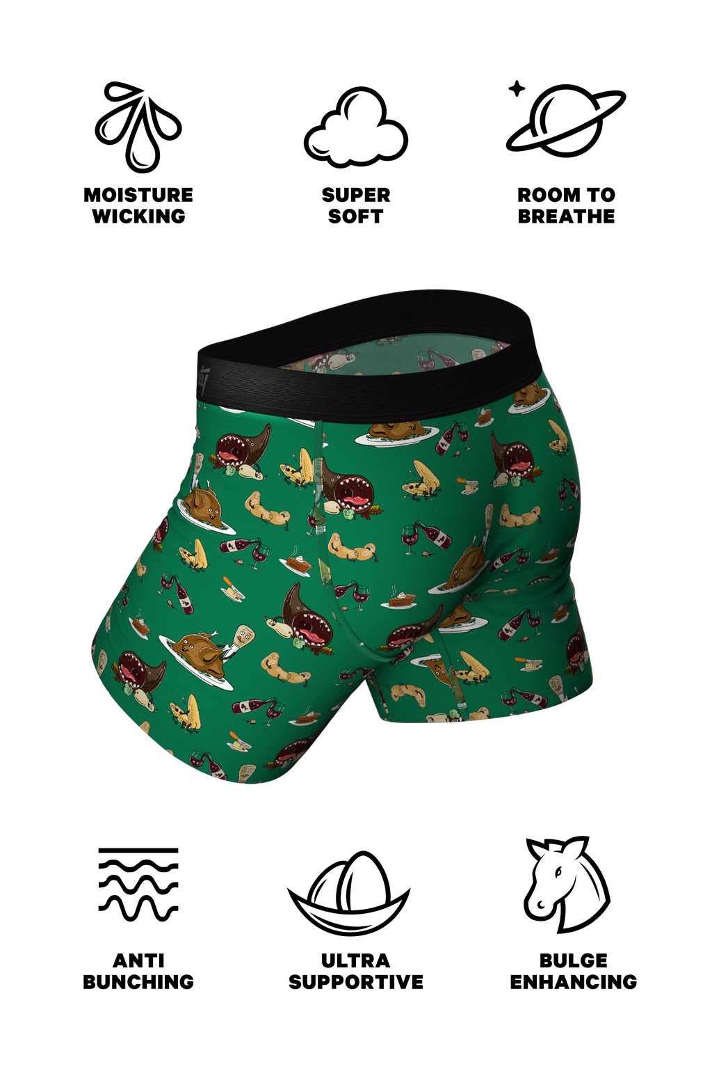 The Debauch Banquet | Dinner Party Ball Hammock® Pouch Underwear With Fly - Shinesty