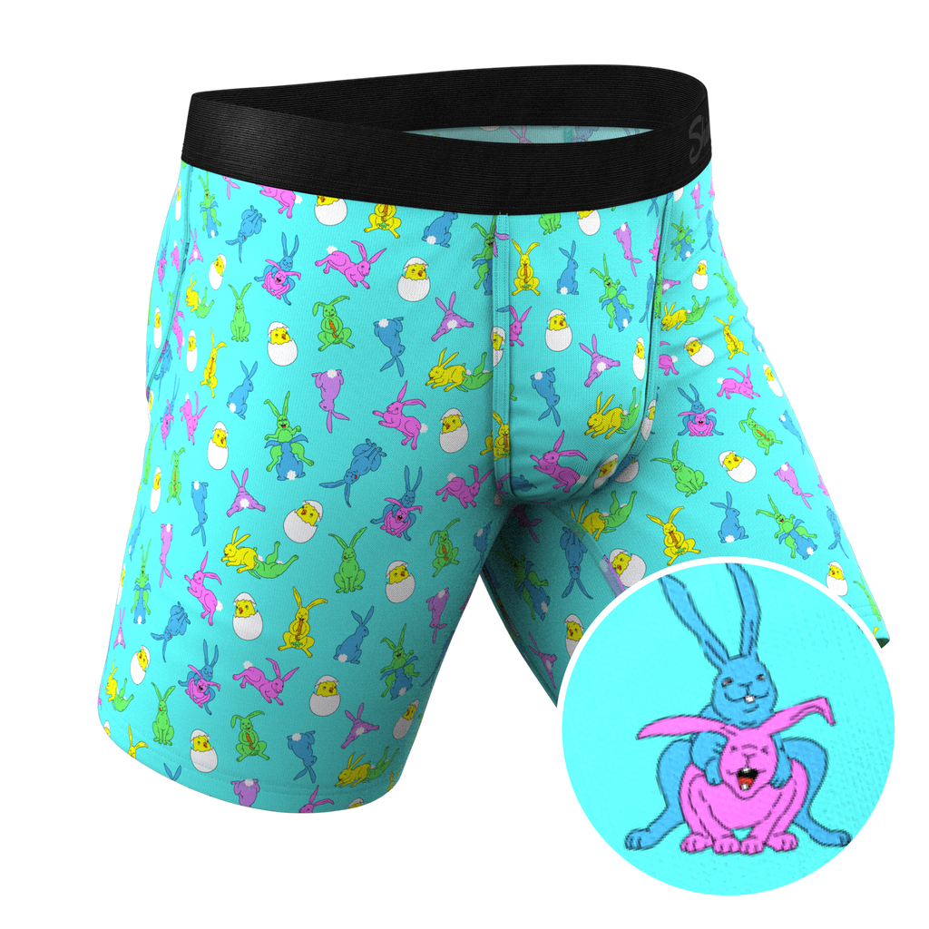 The Like Rabbits | Easter Animals Ball Hammock® Boxer - Long Leg - Shinesty