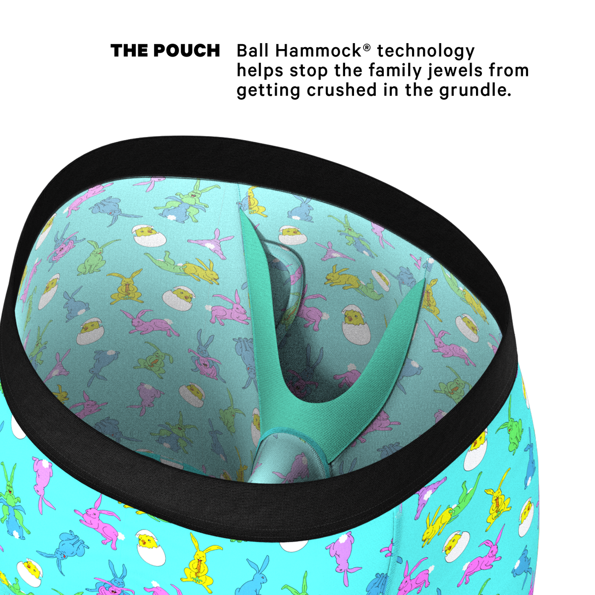 The Like Rabbits | Easter Animals Ball Hammock® Boxer - Long Leg - Shinesty