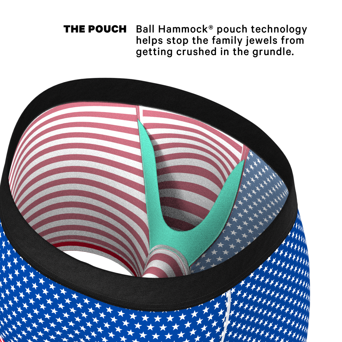 The Ellis Island | USA Flag Ball Hammock® Pouch Underwear - Shinesty