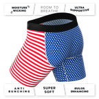 The Ellis Island | USA Flag Ball Hammock® Boxer - Long Leg - Shinesty