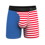 The Ellis Island | USA Flag Ball Hammock® Pouch Underwear With Fly - Shinesty