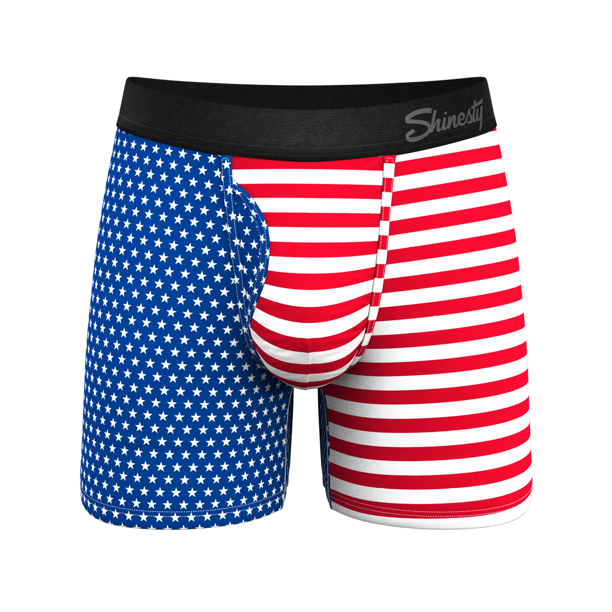 The Ellis Island | USA Flag Ball Hammock® Pouch Underwear With Fly - Shinesty